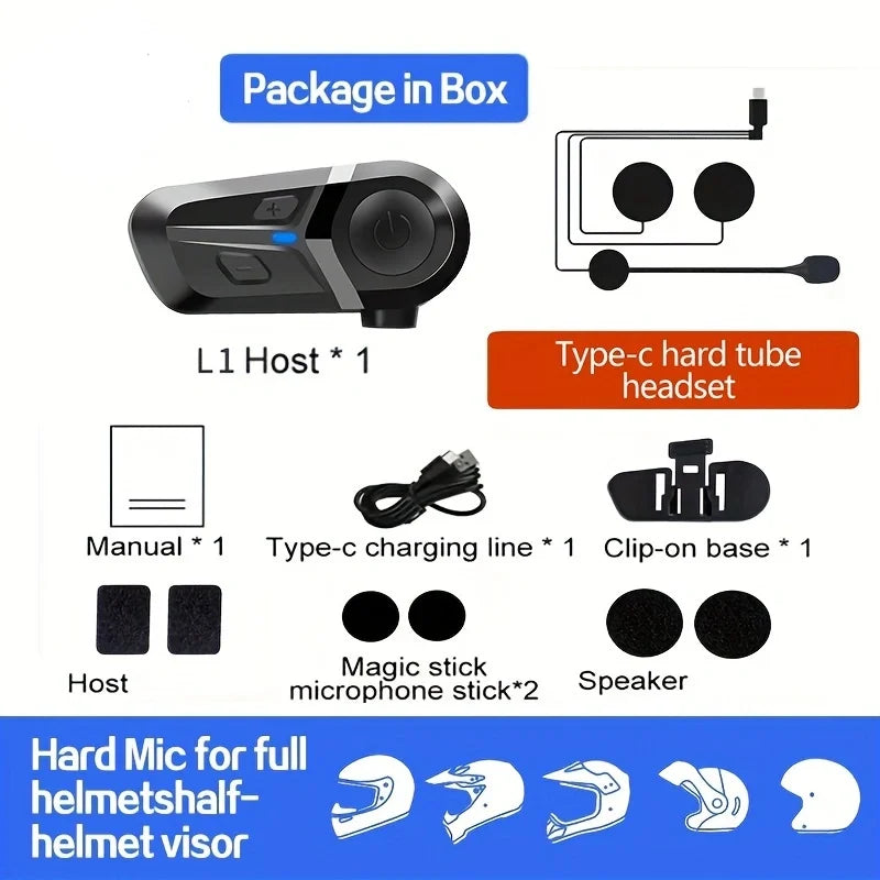 Bluetooth 5.3 Wireless Motorcycle Helmet Headset