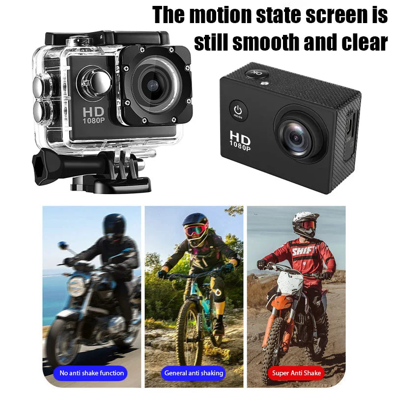 4K Ultra HD Action Camera 3MP 900mAh Underwater Waterproof Case