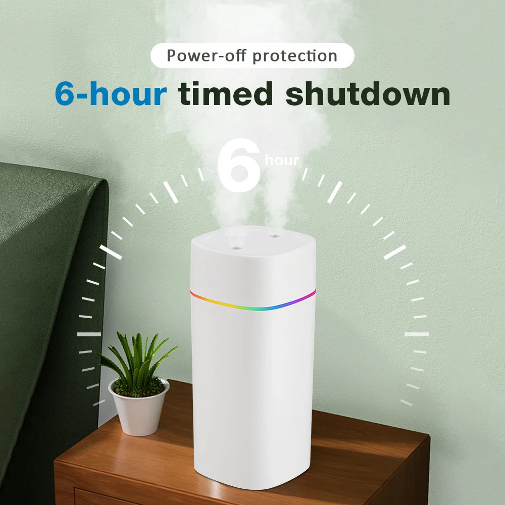 Air Humidifier Double Spray Port Essential Oil Aromatherapy Diffuser