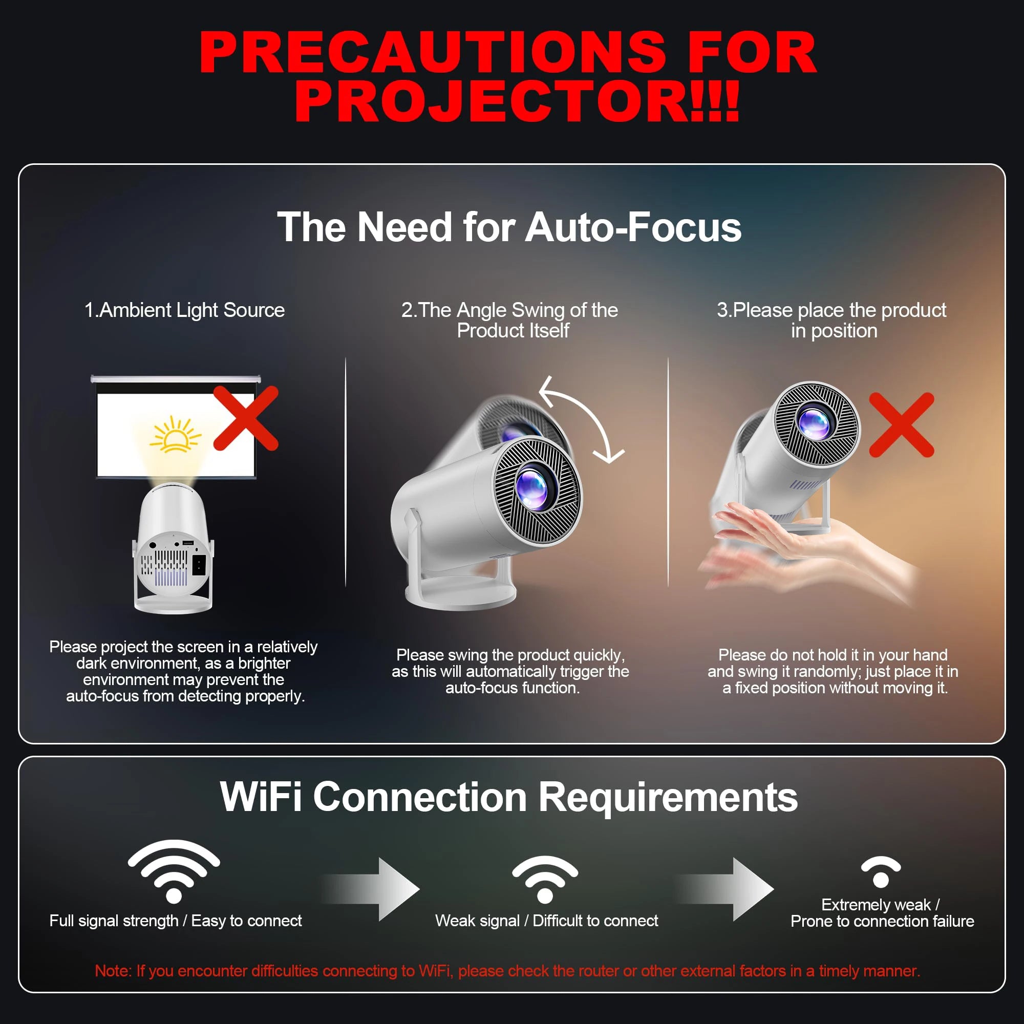 MAOHUTER Projector Z10 Pro 300ANSI 4K Decoding 720P Native Android 13WIFI6 BT5.0 180° Degree Rotation Home Cinema Projector