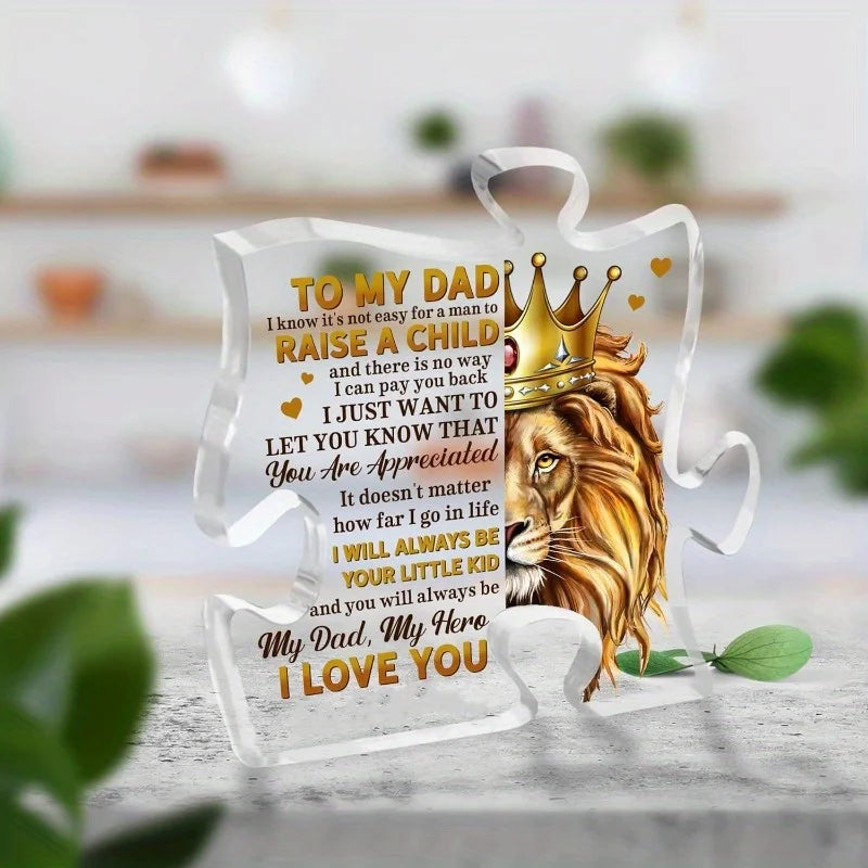 Puzzle Acrylic Sign Father’s Day Gift