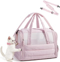 Soft Sided Pet Carrier Bag Foldable Breathable Cat Dog Travel Bag