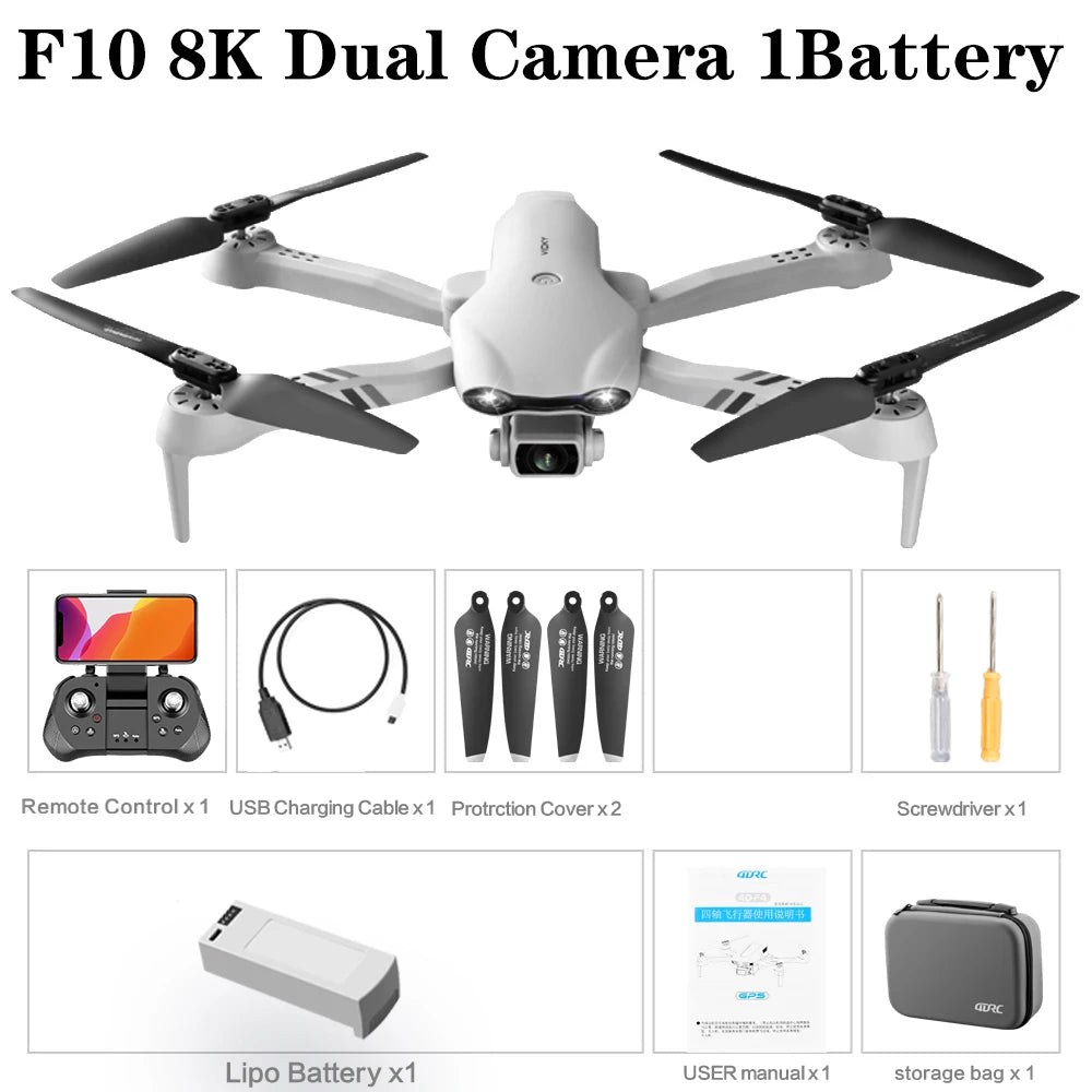 4DRC F10 RC Drone GPS 6K HD Dual Camera