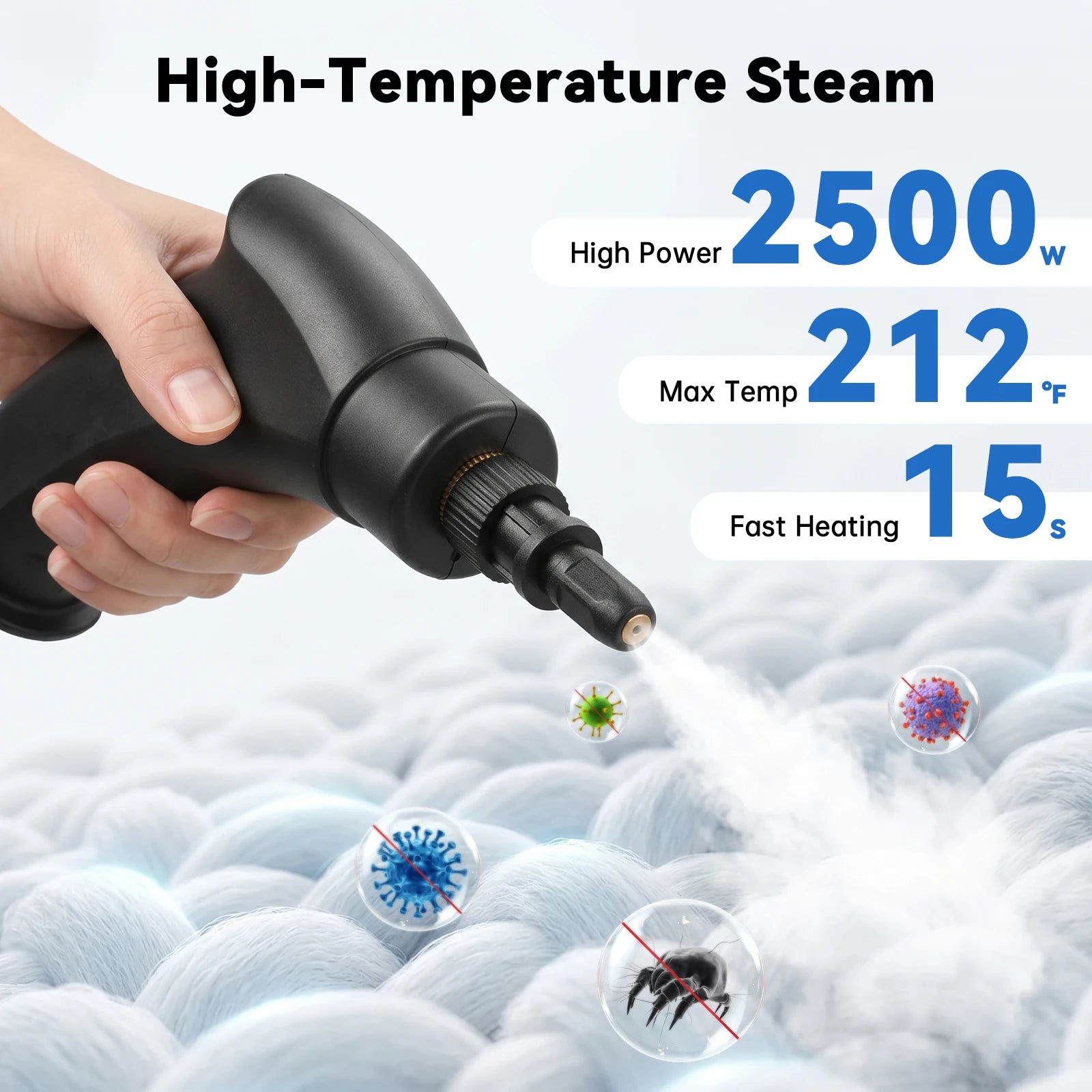 110V Portable Handheld Steam Cleaning Machine With Multiple Accessories