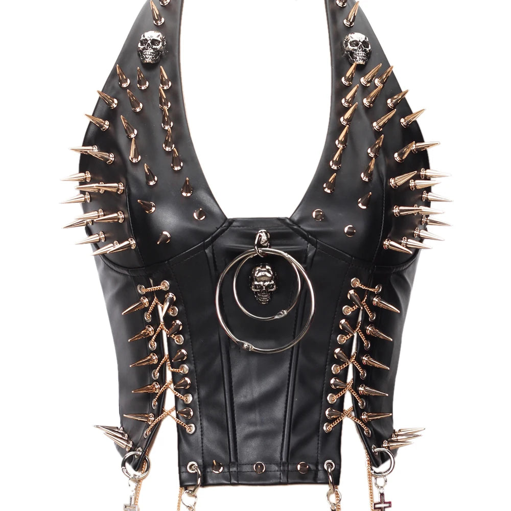 Gothic Boho Top with Spikes