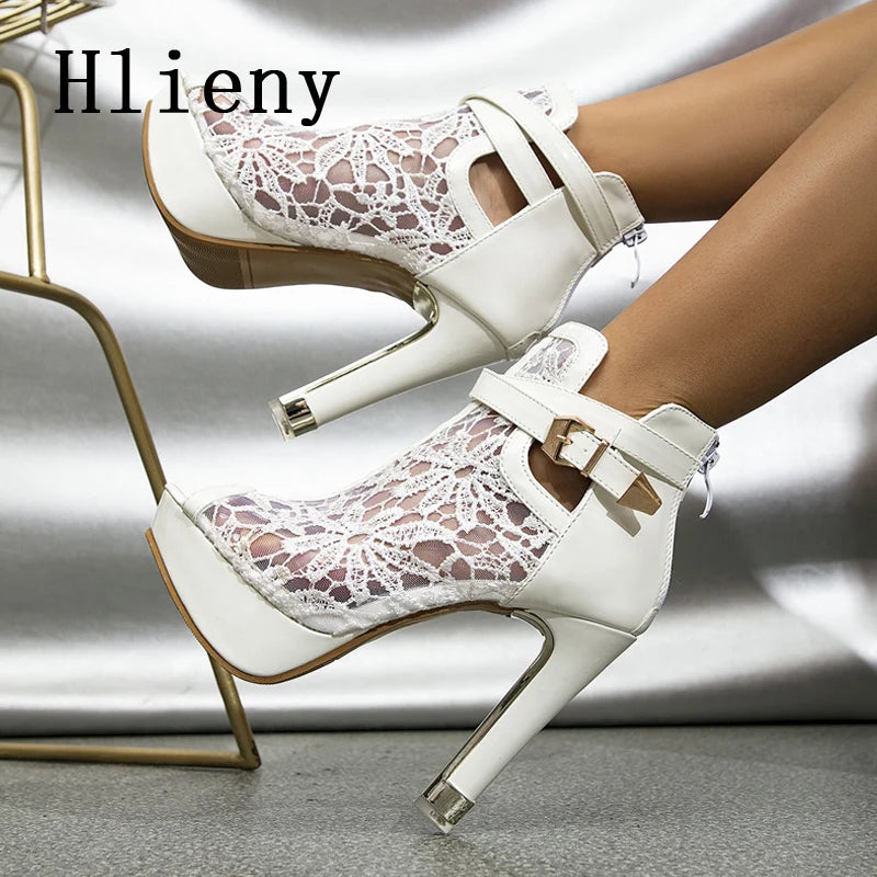 Peep Toe Platform High Heels