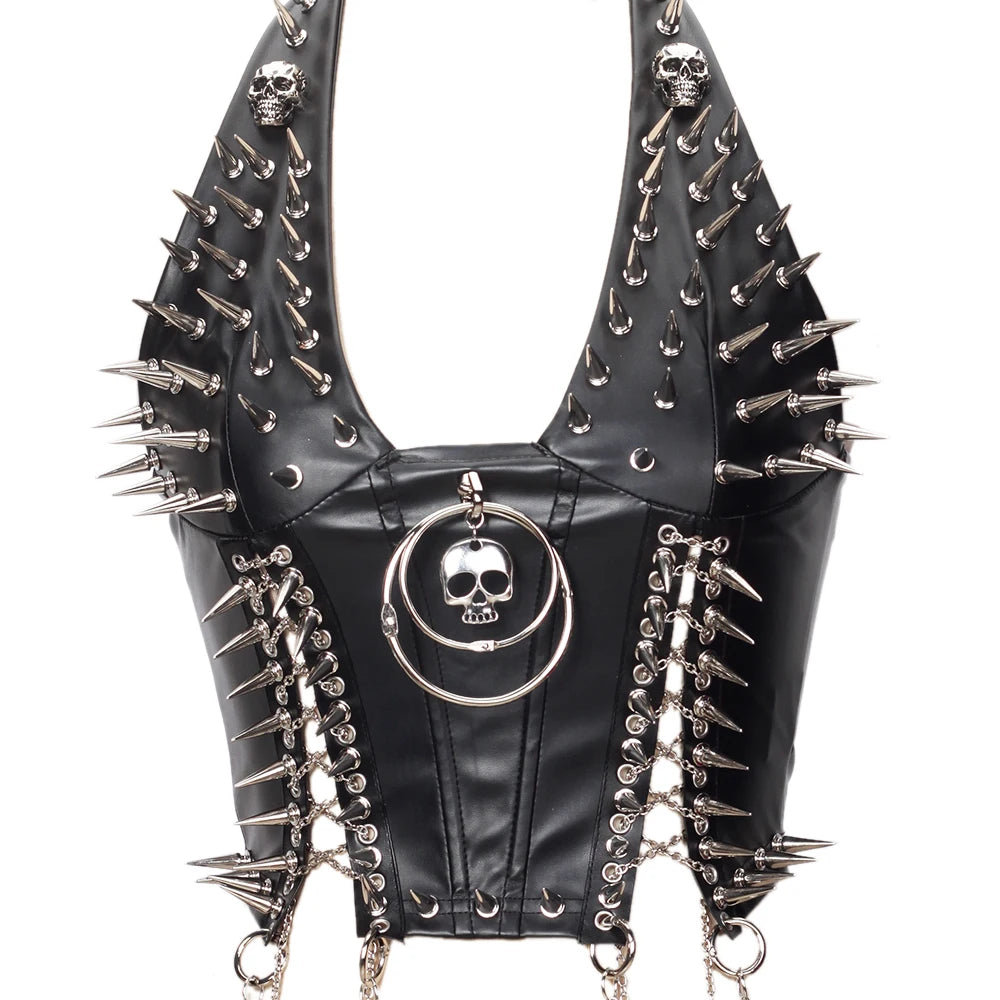 Gothic Boho Top with Spikes