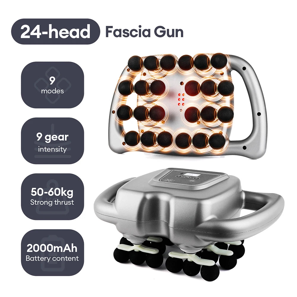 16-Head Fascia High-Frequency Vibration Body Massage Gun