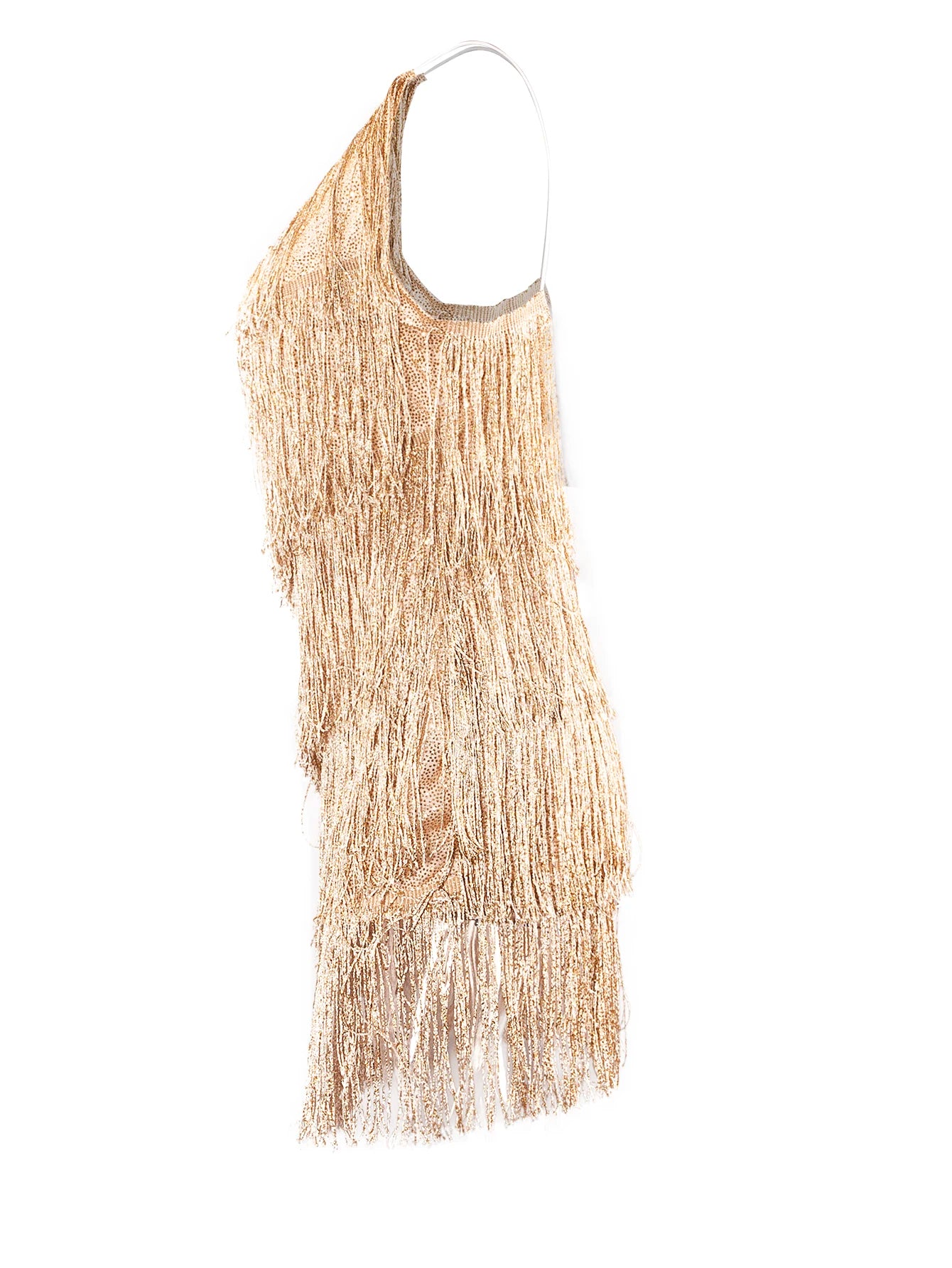 Women's One Shoulder Tassel Dress