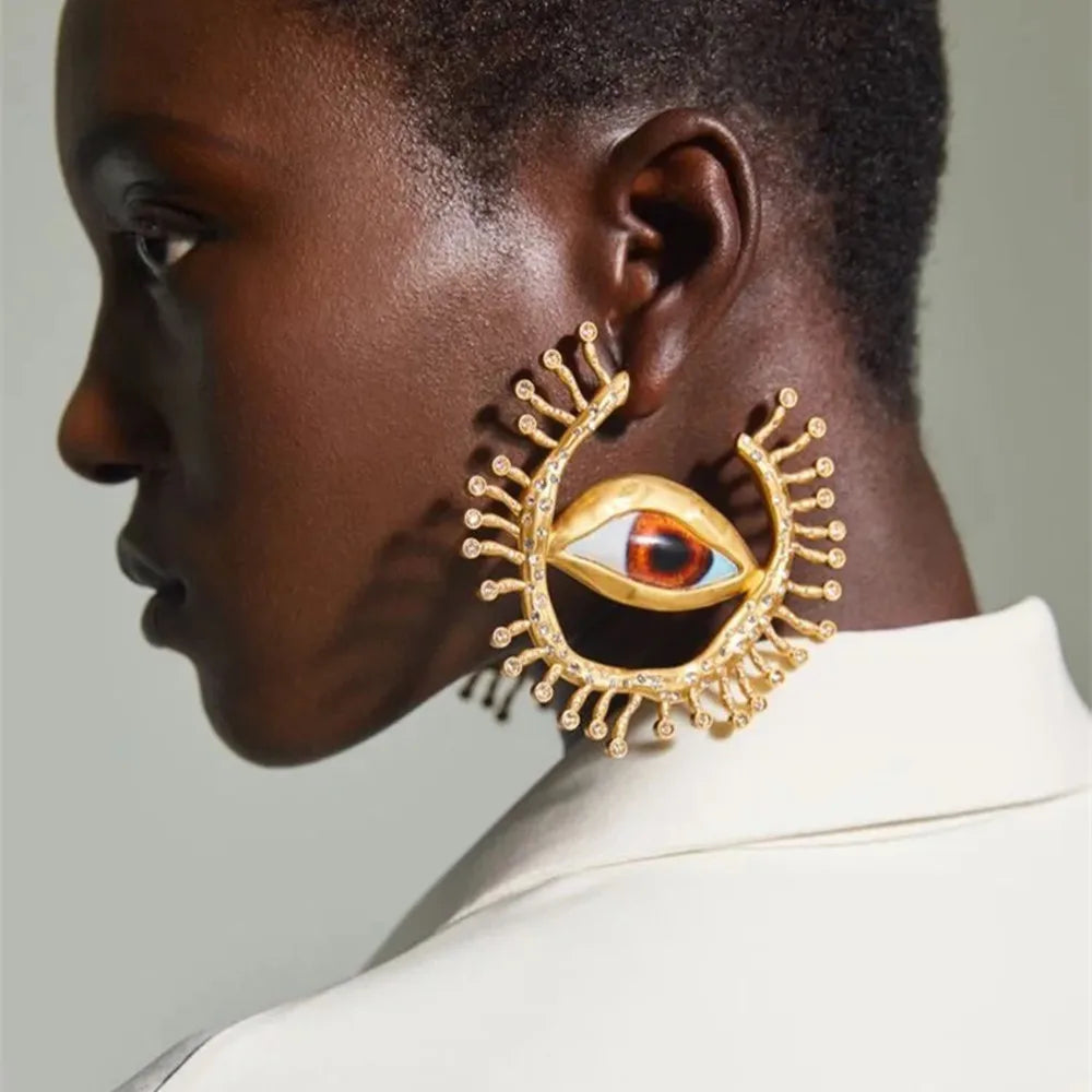 Baroque Style Vintage Big Eye Dangle Earrings