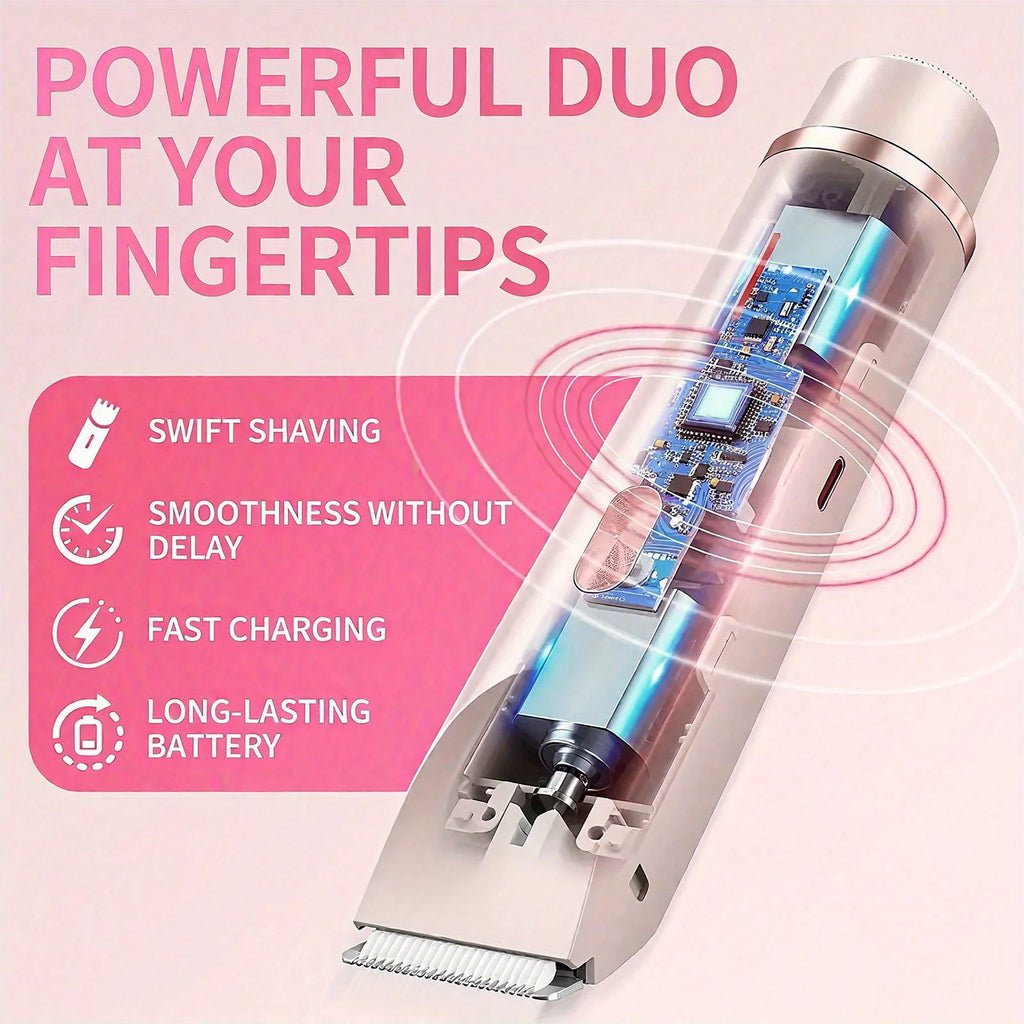 2-in-1 Dual-head Electric Epilator and Shaver