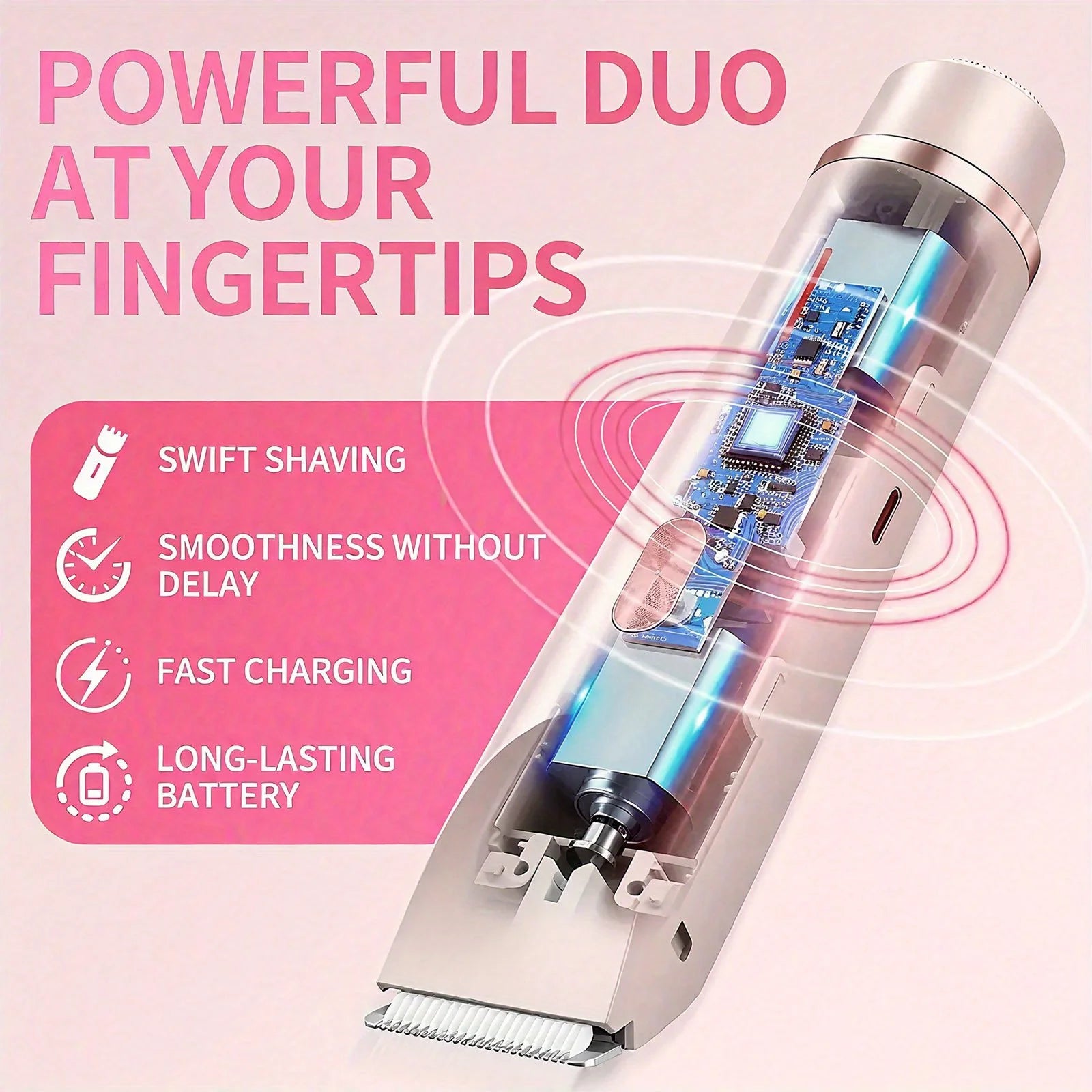 2-in-1 Dual-head Electric Epilator and Shaver
