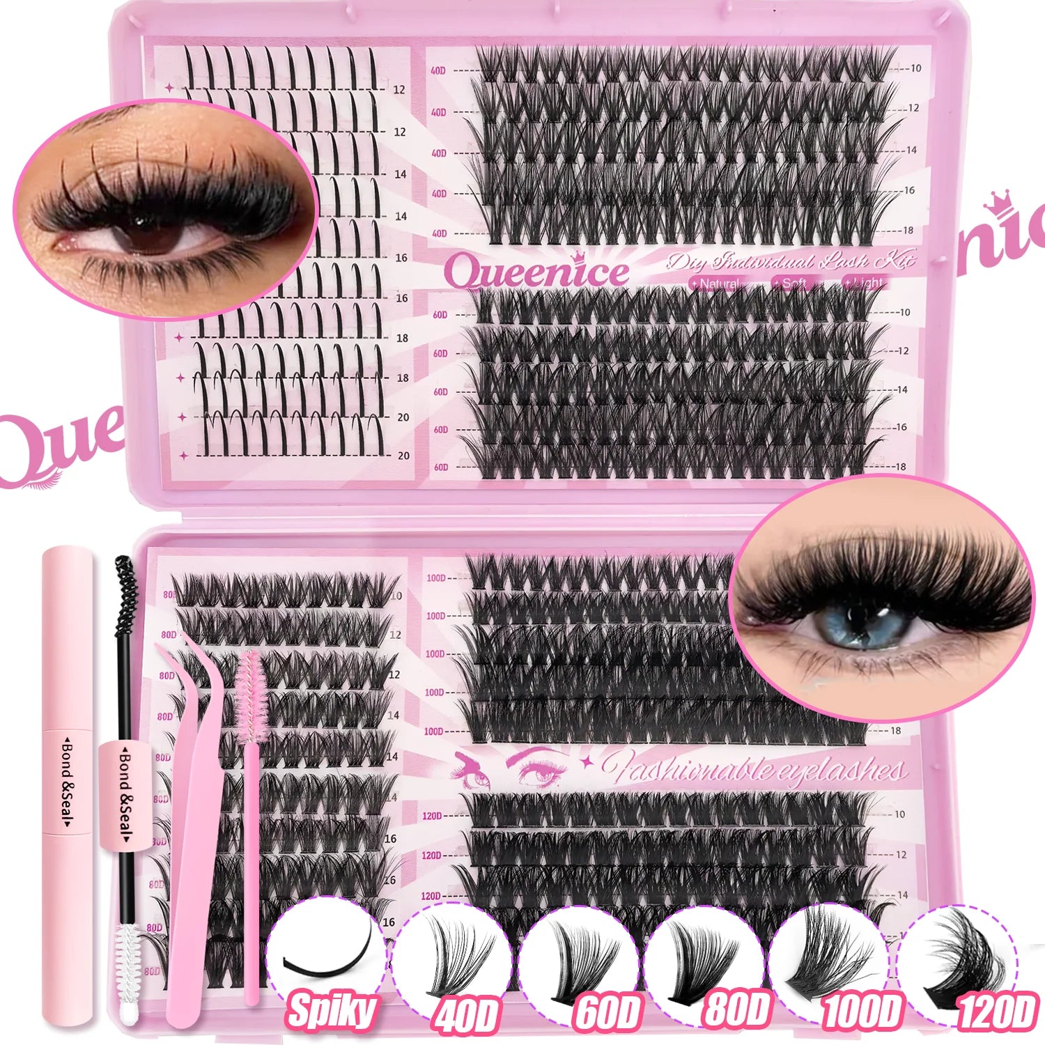 DIY Lash Extension Kit Clusters Individual Eyelashes Kit
