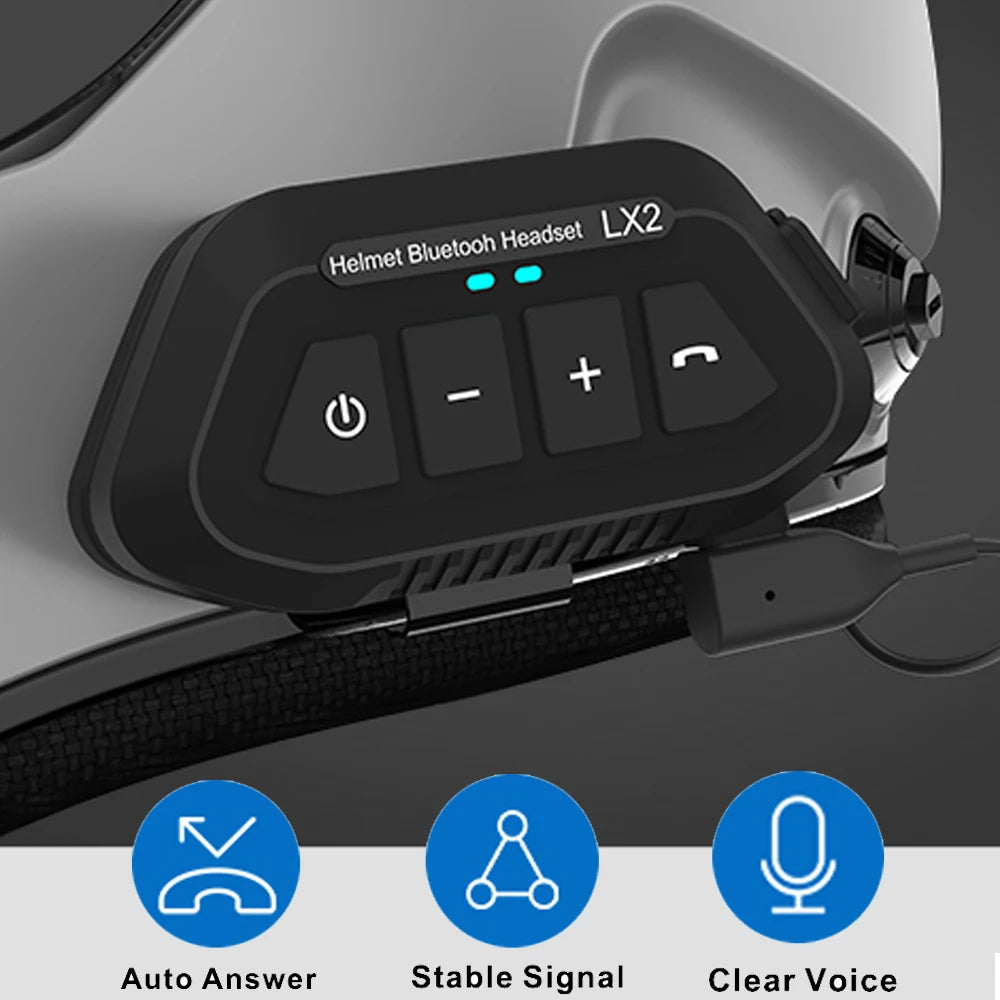 1200mAh Motorcycle Helmet Wireless Headset