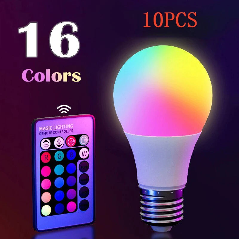 16 Colors RGB LED Multicolor Bulb