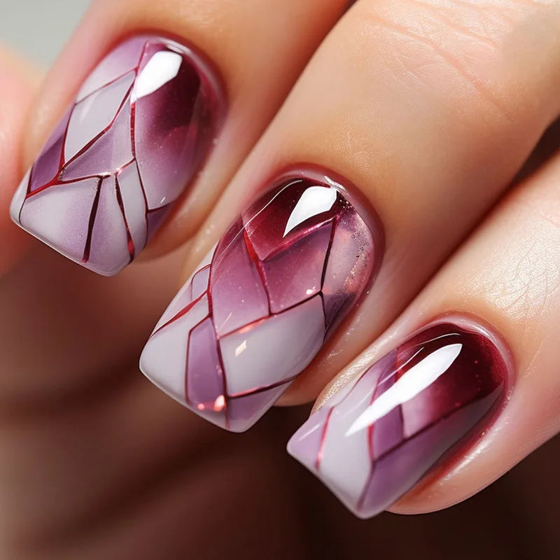 24Pcs Coffin Press on Nails