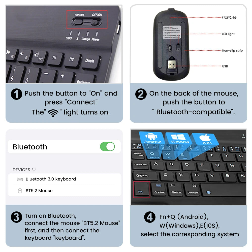 Wireless Keyboard Mini Bluetooth