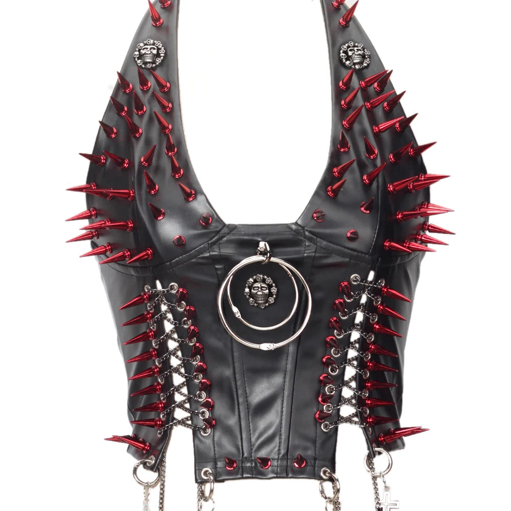 Gothic Boho Top with Spikes