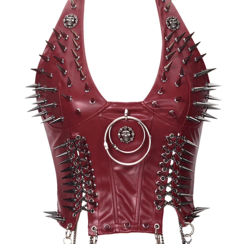 Gothic Boho Top with Spikes
