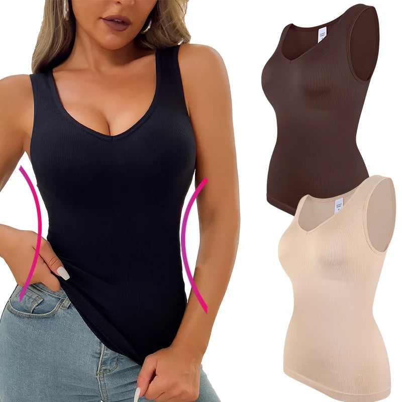 Women Sleeveless Shapewear Tank Top Compression Shirts
