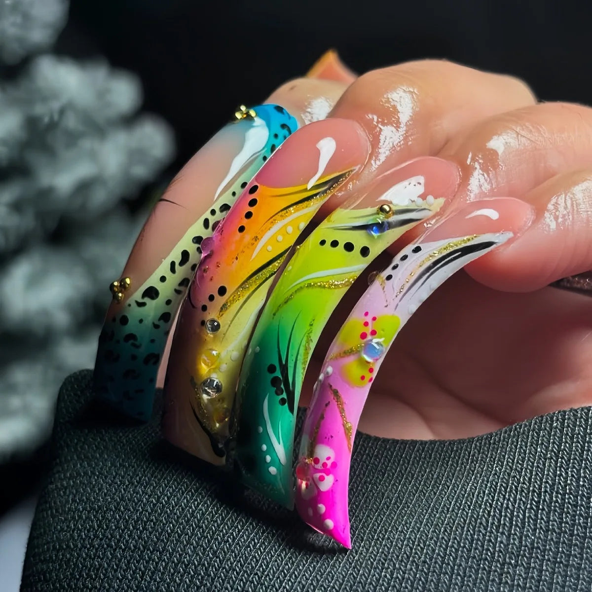 20pcs Curve Square Press on Nails
