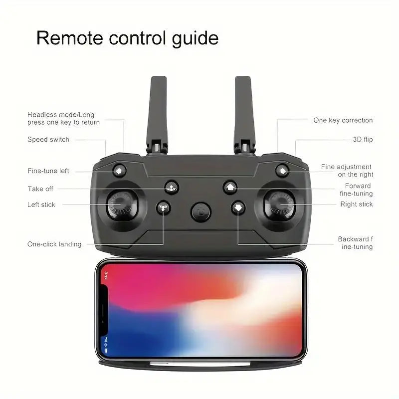 New E88 RC Drone 4K Professinal With 1080P Wide Angle Dual HD Camera