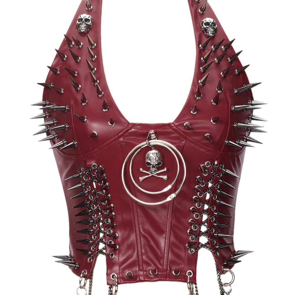 Gothic Boho Top with Spikes