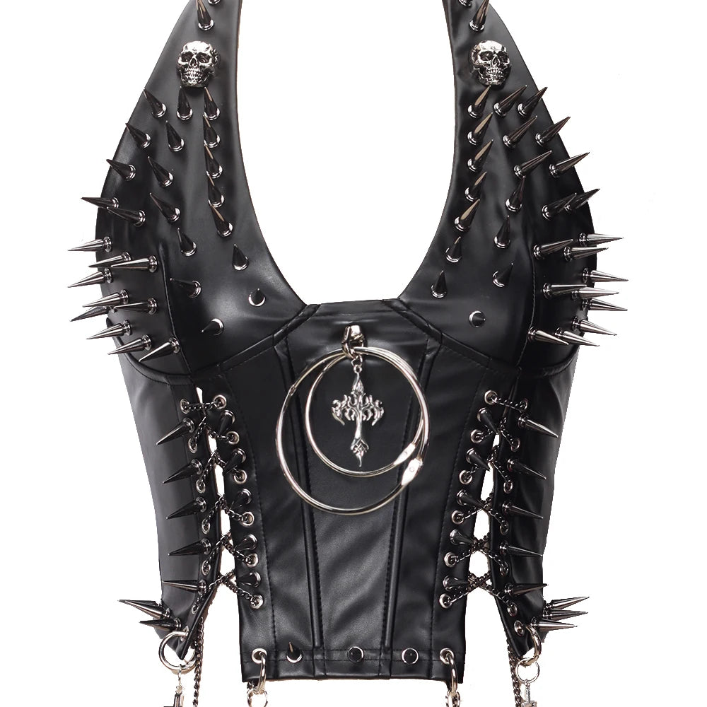 Gothic Boho Top with Spikes