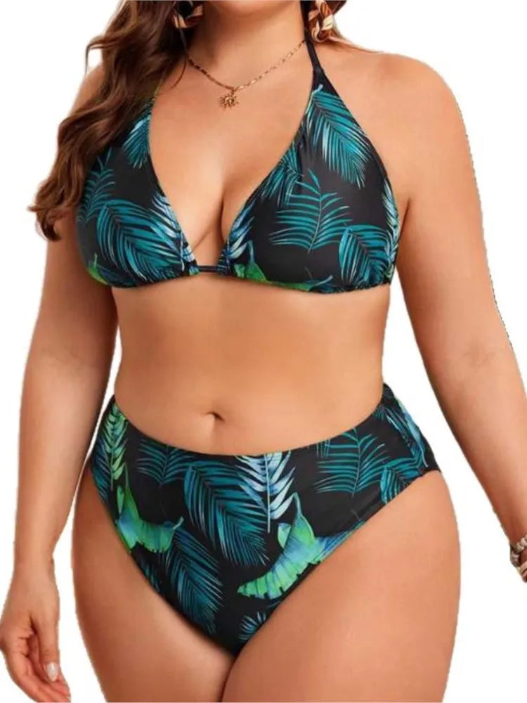 Plus Size High Waist Bikini
