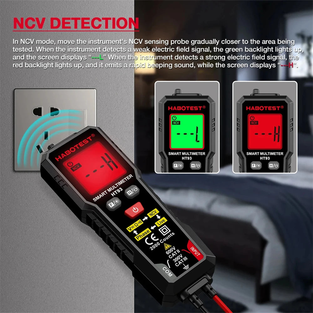 Smart Digital Multimeter AC DC Voltage Tester