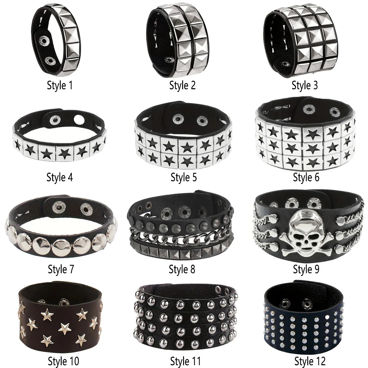 Gothic Punk Retro Multi Chain Street Dance Bracelet