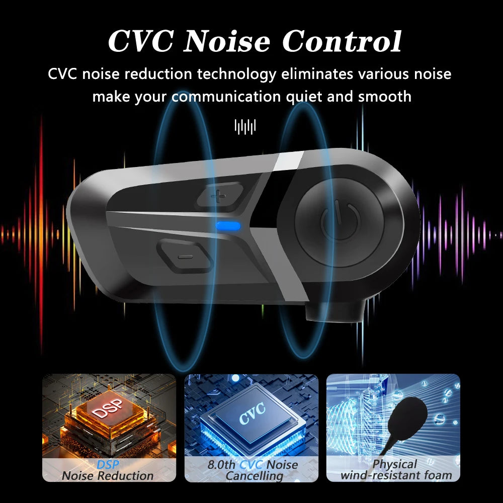 Wireless Motorcycle Helmet Headset Hands-free