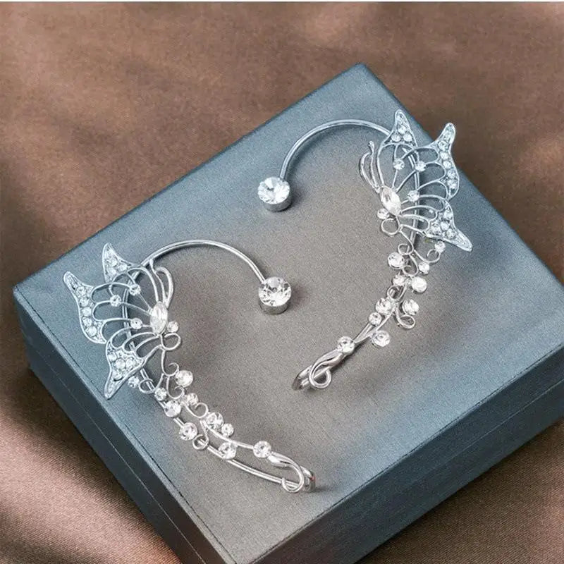 Elf Butterfly Ear Cuff Clip Earrings
