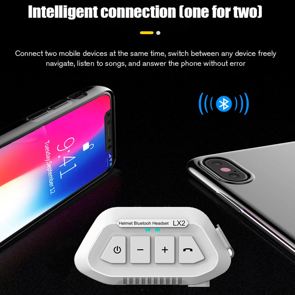 1200mAh Motorcycle Helmet Wireless Headset
