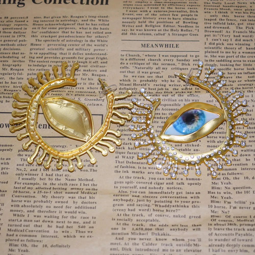 Baroque Style Vintage Big Eye Dangle Earrings