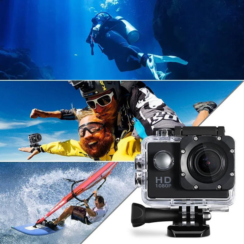 4K Ultra HD Action Camera 3MP 900mAh Underwater Waterproof Case