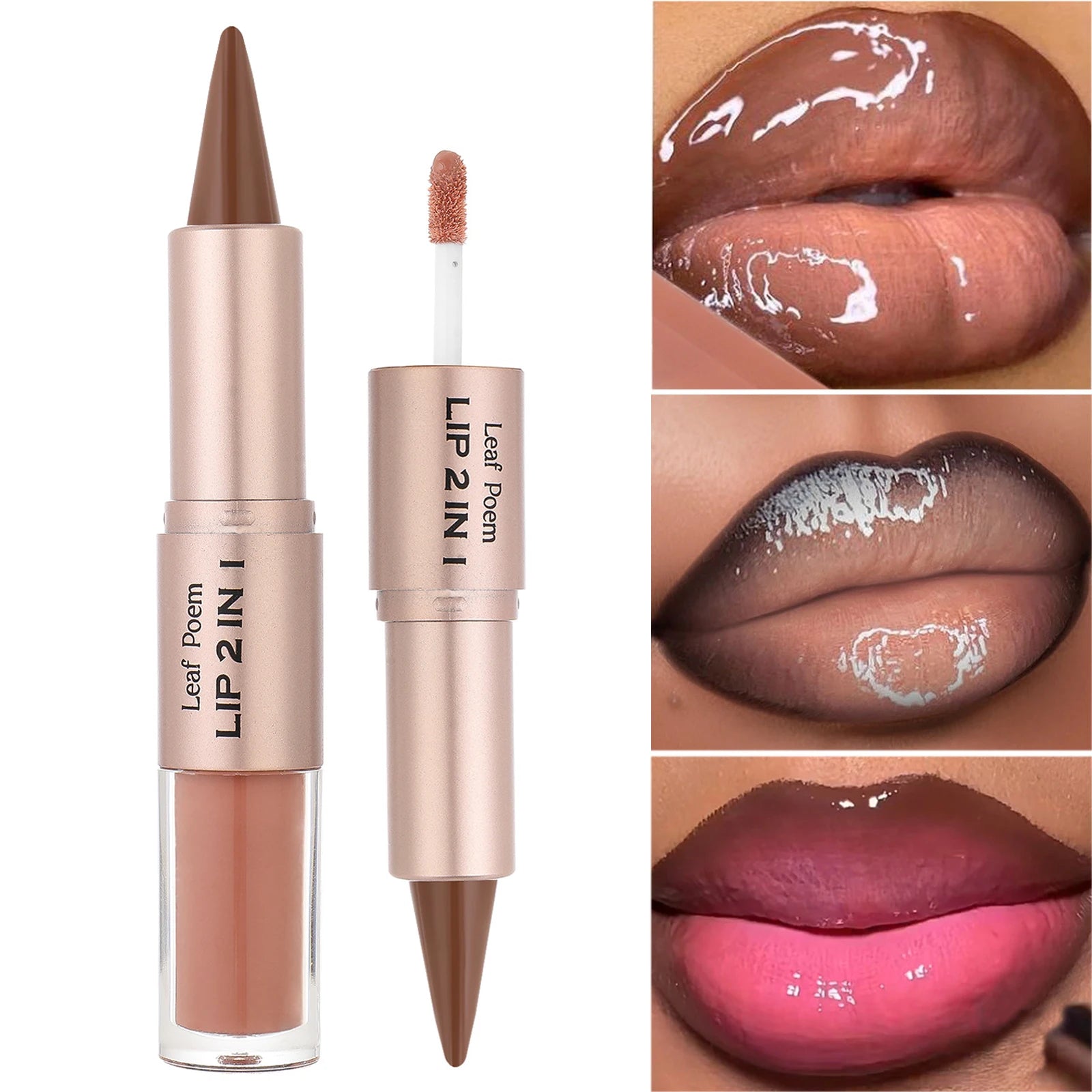Black Brown Tapered Lip Liner Contour Pencil