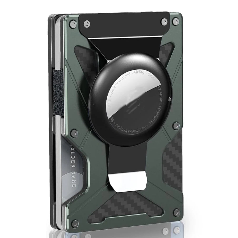 MagSafe-Metal Card Holder with AirTag Holder, RFID Blocking