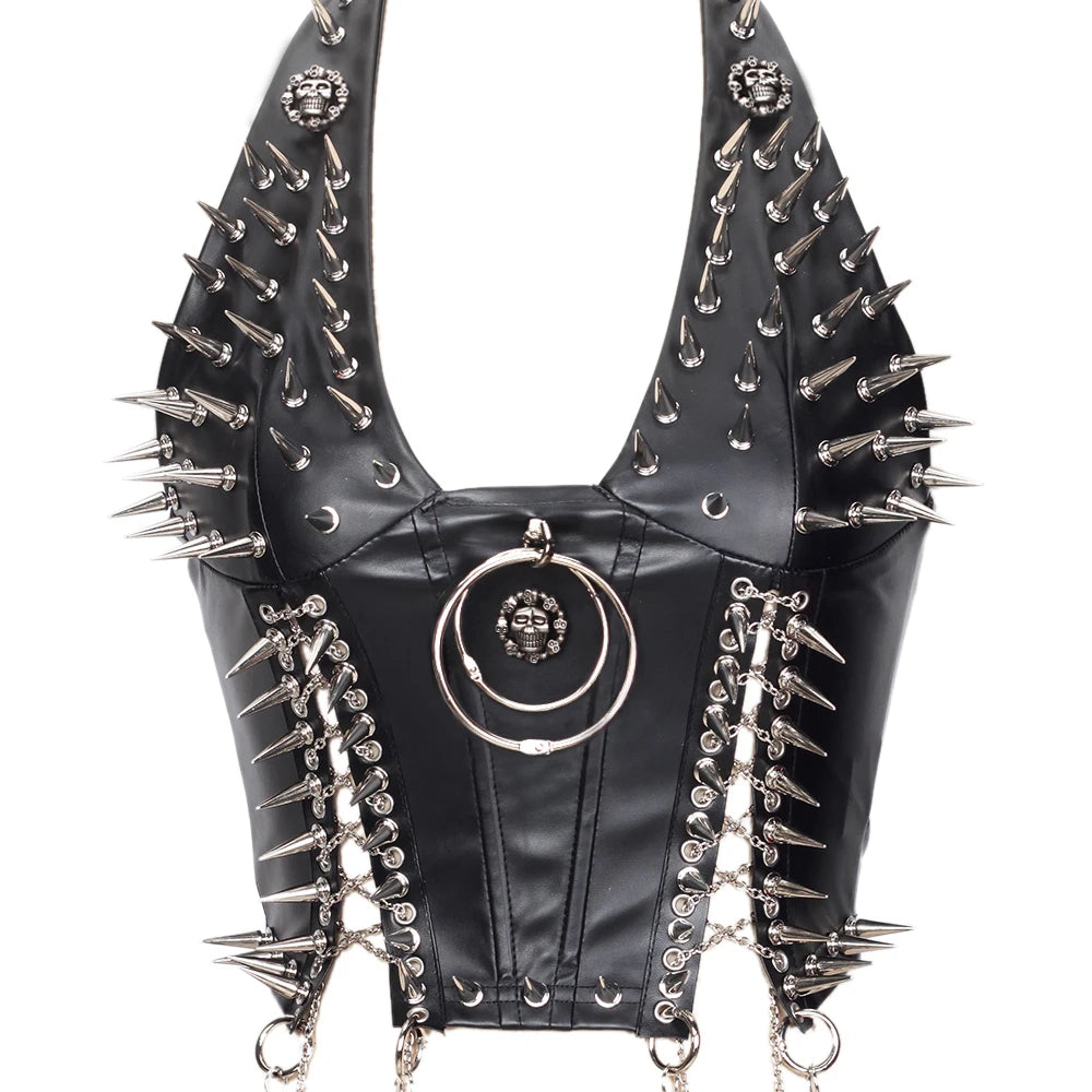 Gothic Boho Top with Spikes