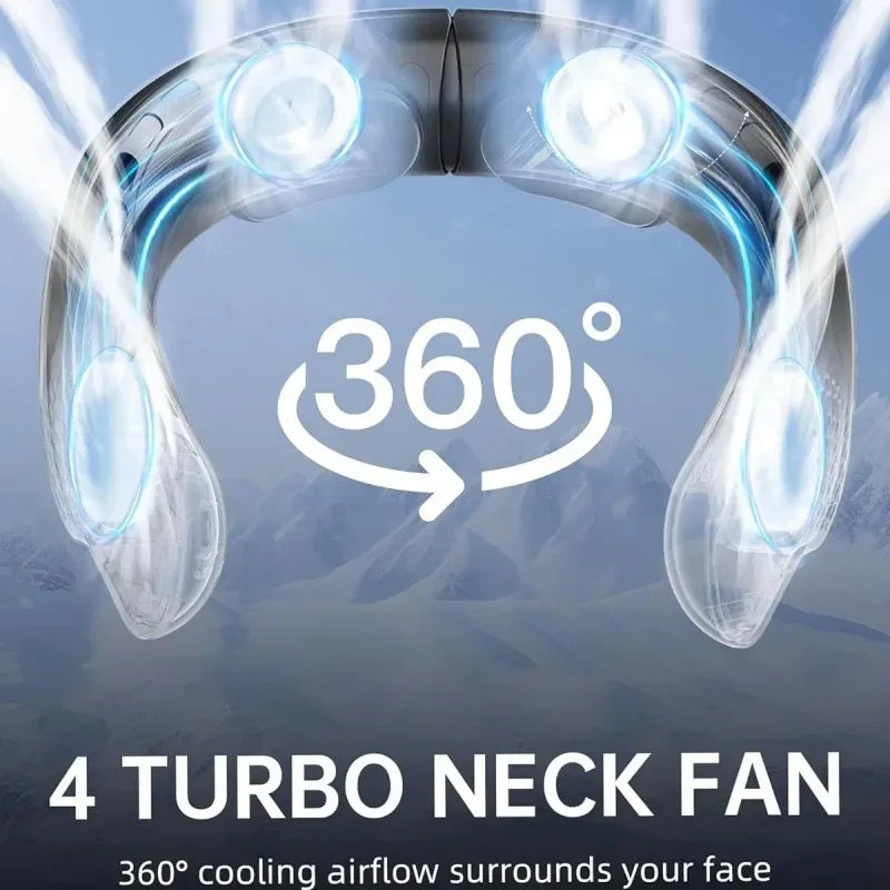 4000mAh Leafless Portable Neck Fan