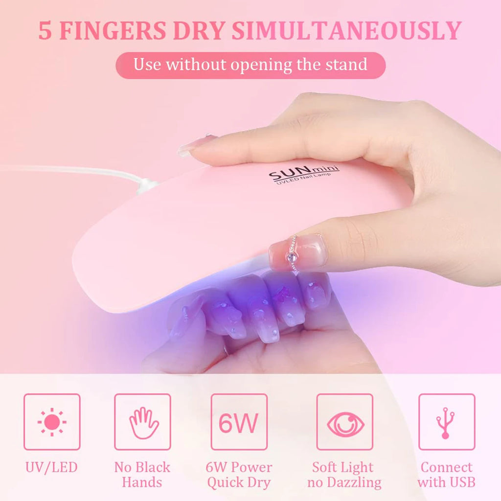 Acrylic Nail Kit with UV Light