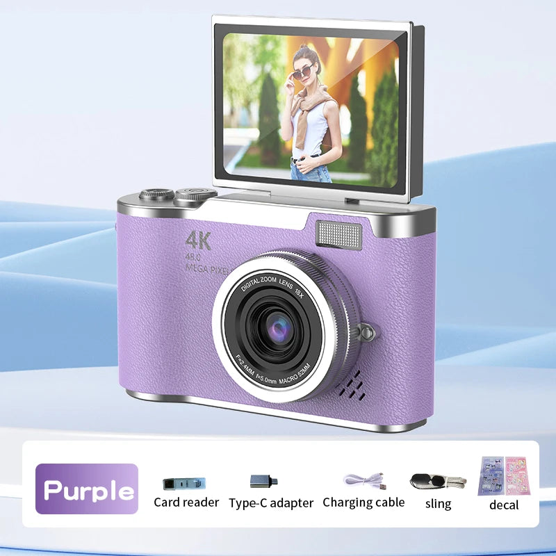 Digital Camera 8X Digital Zoom Vintage Vlog Video Recorder