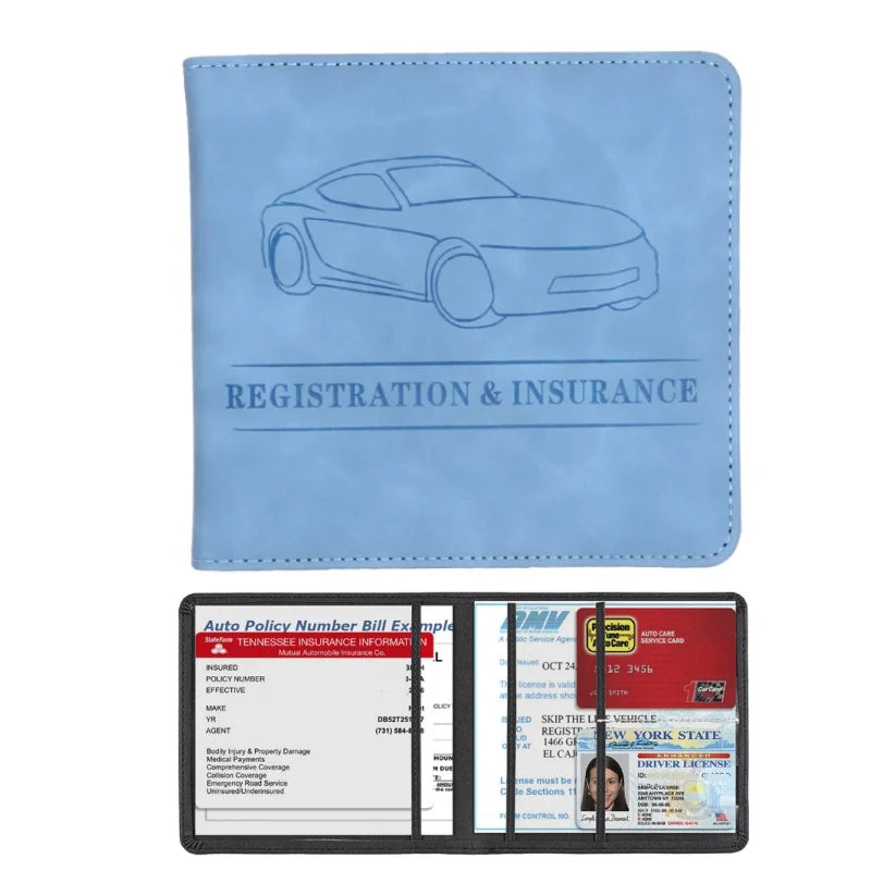 Car Registration Vehicle License Insurance Card Holder Wallet