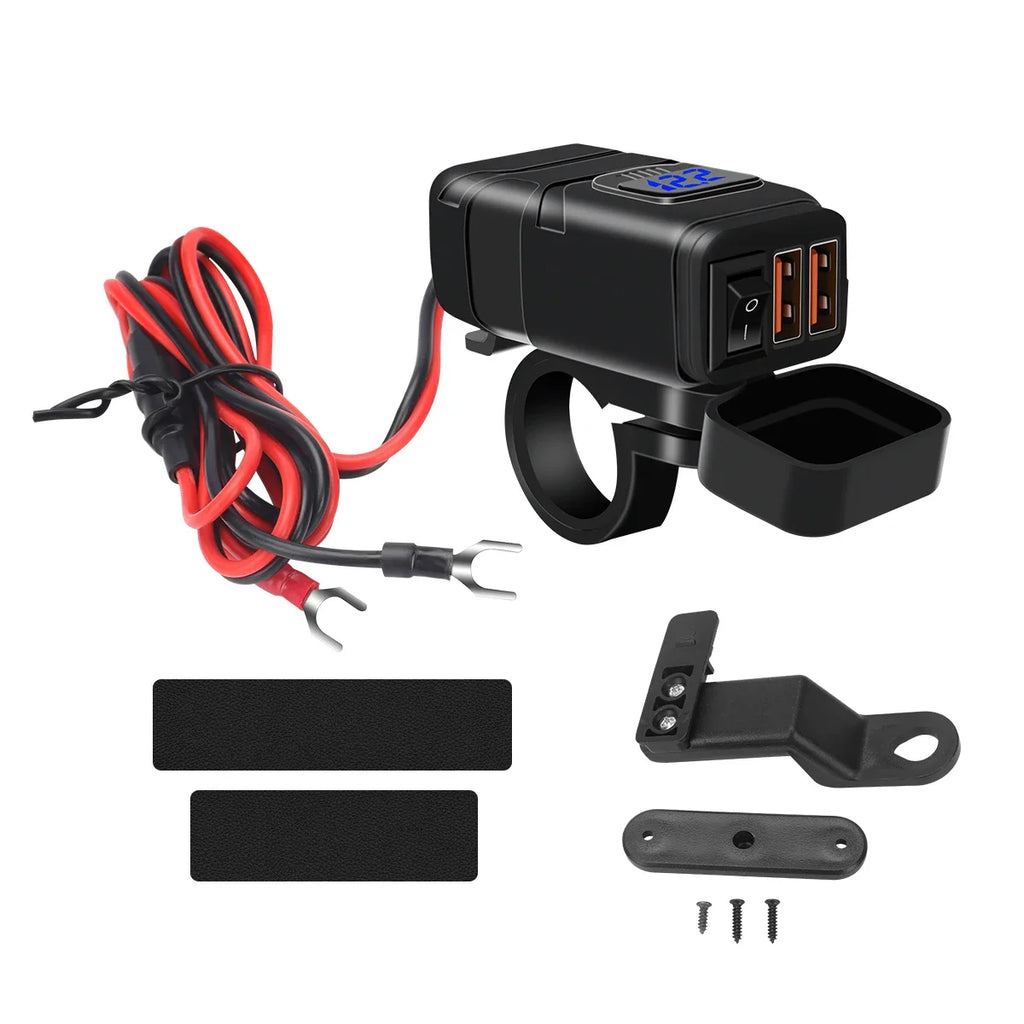 Motorcycle TYPE-C USB Socket QC3.0 Fast Charger