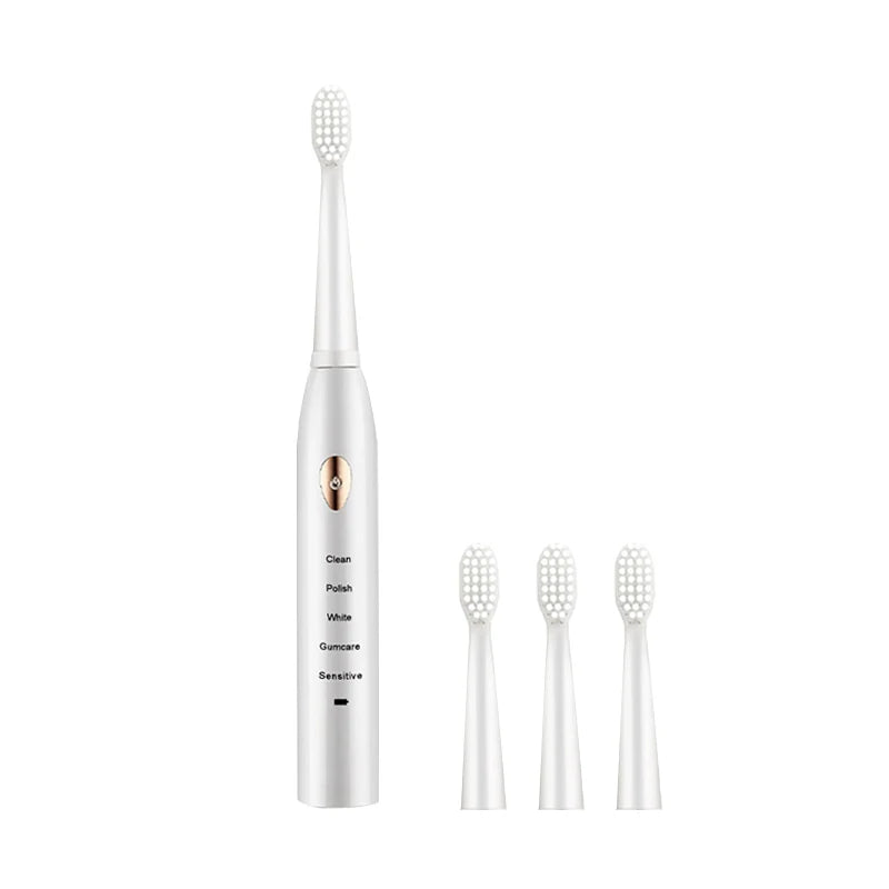 Jianpai Adult Black White Classic Acoustic Electric Toothbrush