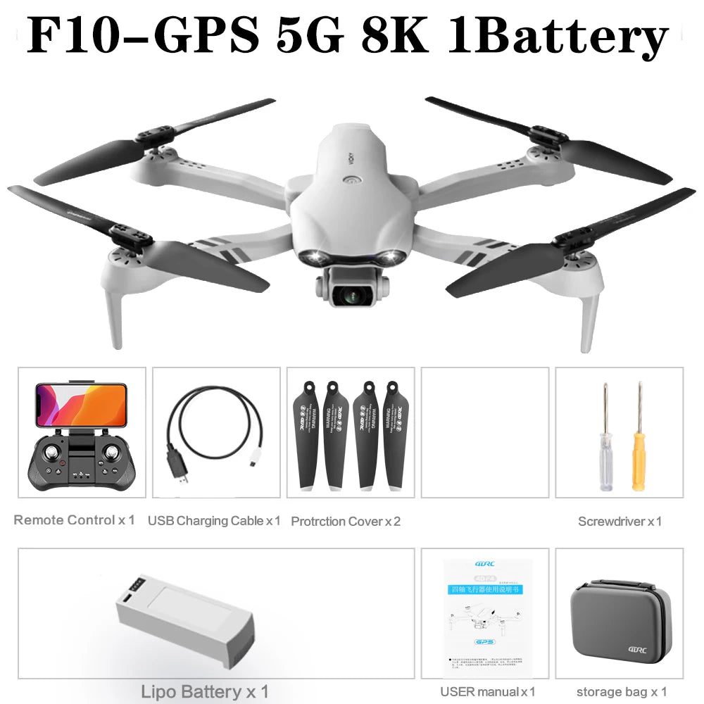 4DRC F10 RC Drone GPS 6K HD Dual Camera