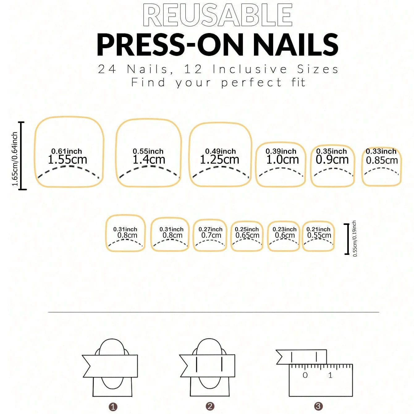 120PCS/PCS  Women's White Press On Nail