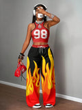 Flame Print Pants