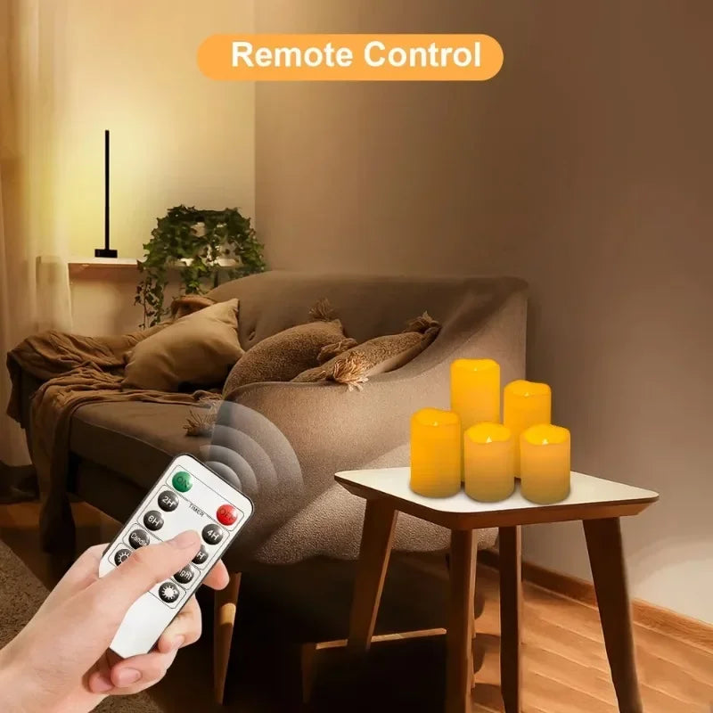 3Pcs/set Remote Control Moving Wick LED Candles Light