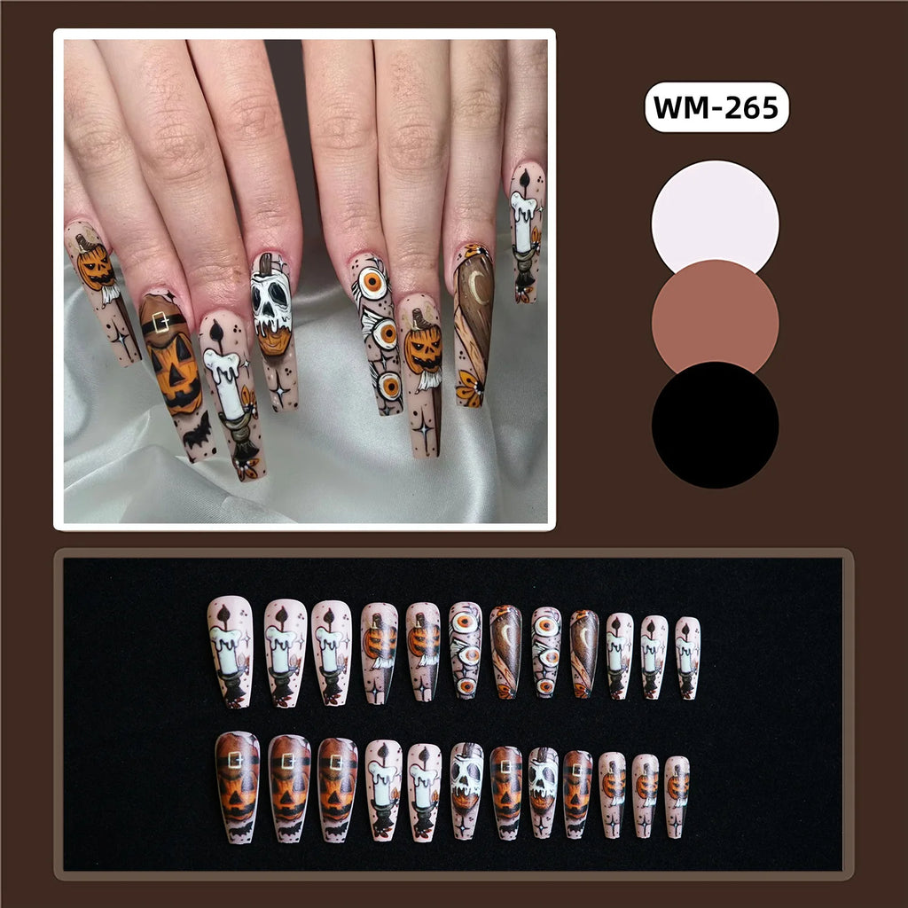 Halloween Long Ballet Press on Nails